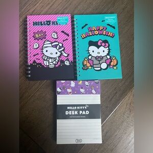New Halloween Hello Kitty Spiral Notebooks & Desk Pad Set